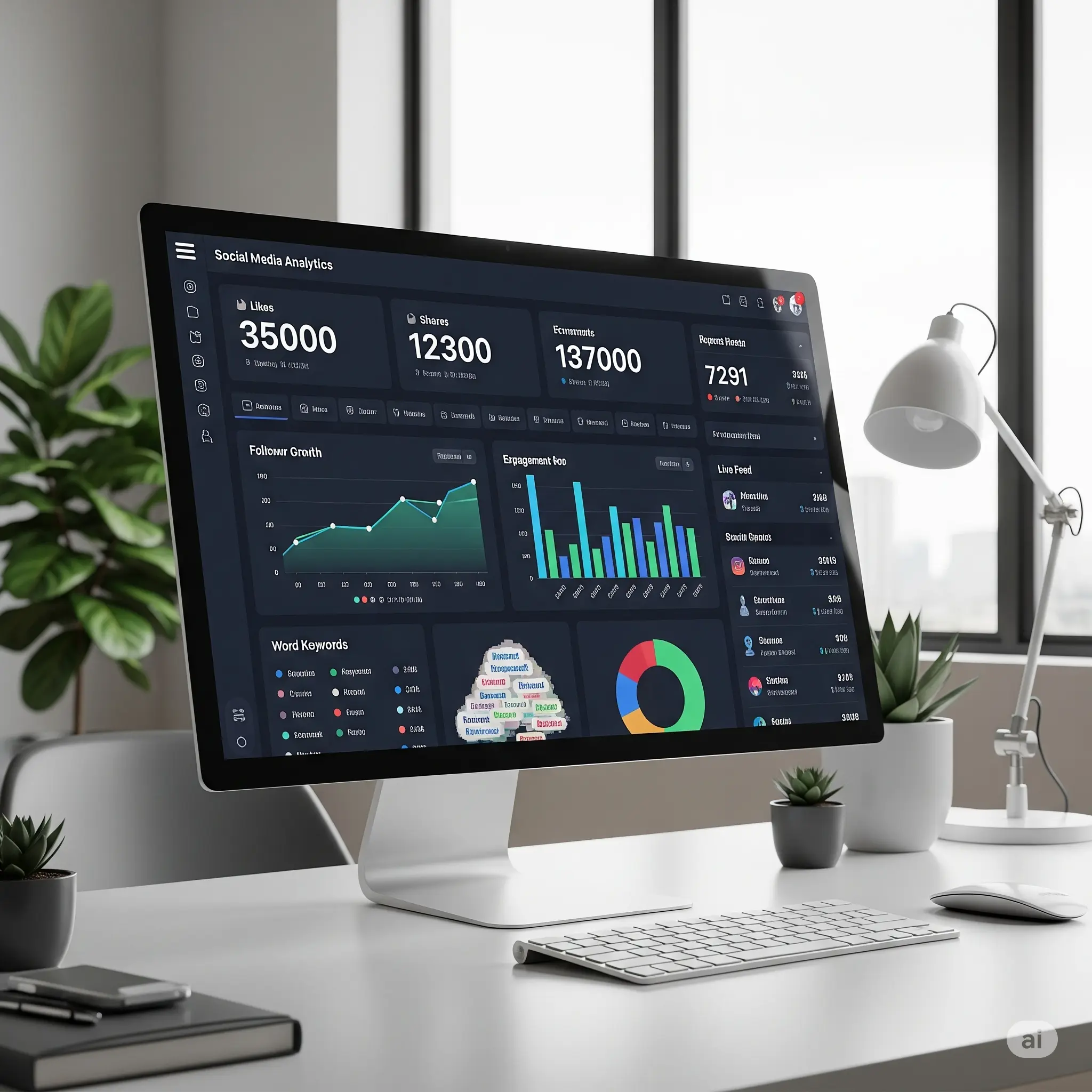 Dashboard đo lường hiệu quả social media analytics