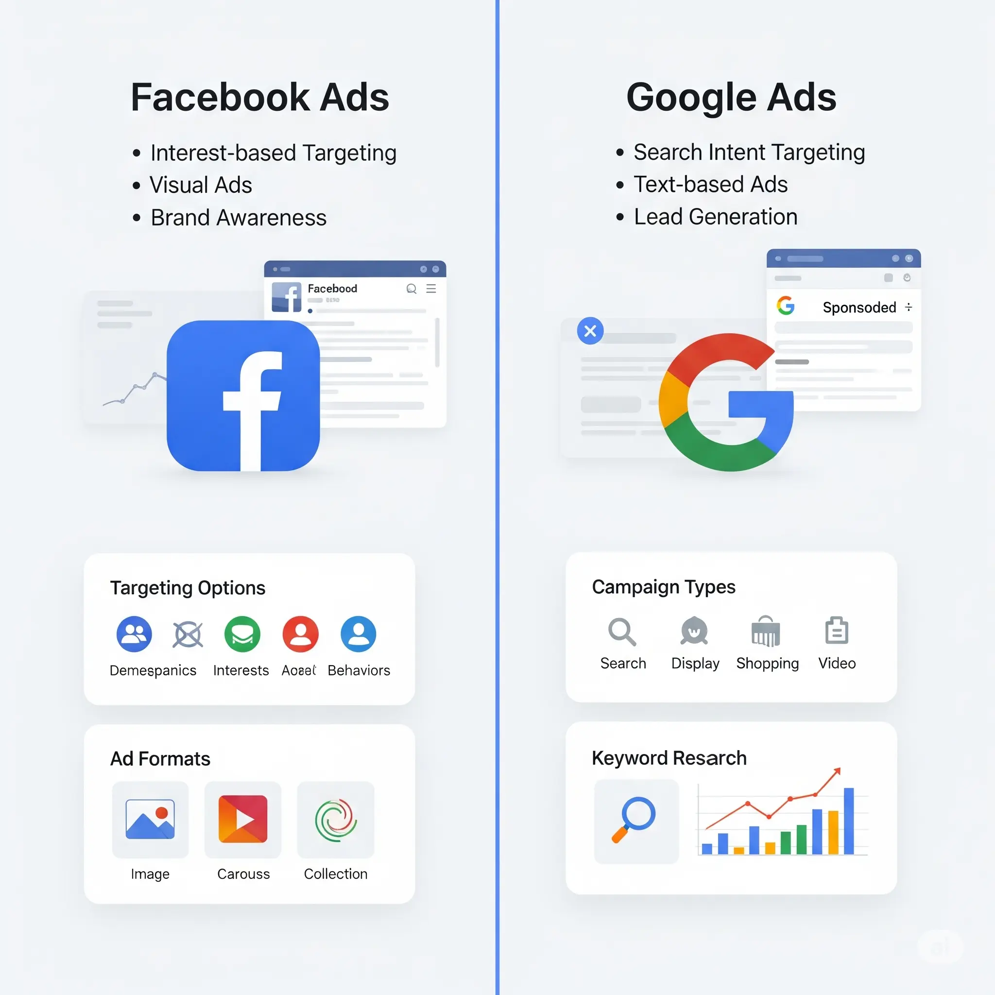 Facebook Ads vs Google Ads